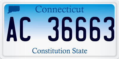 CT license plate AC36663