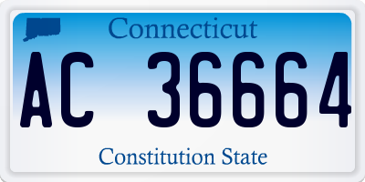 CT license plate AC36664