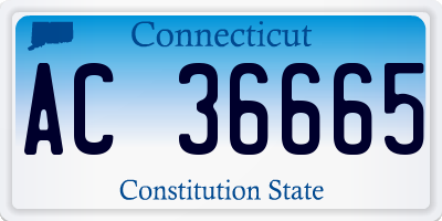CT license plate AC36665