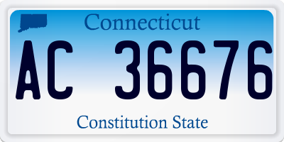 CT license plate AC36676