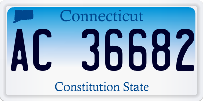 CT license plate AC36682
