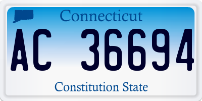 CT license plate AC36694