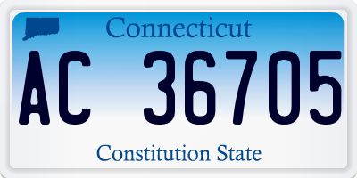 CT license plate AC36705