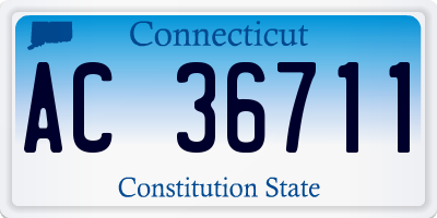 CT license plate AC36711