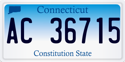 CT license plate AC36715
