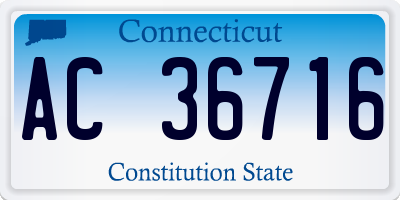 CT license plate AC36716