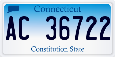 CT license plate AC36722