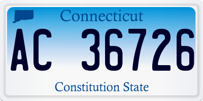 CT license plate AC36726