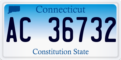 CT license plate AC36732