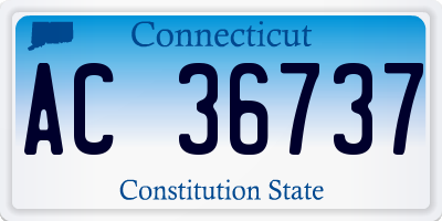 CT license plate AC36737