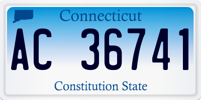 CT license plate AC36741