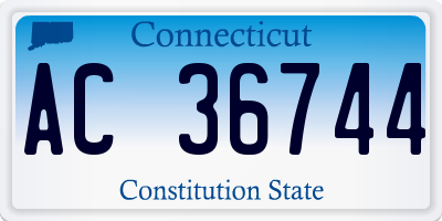 CT license plate AC36744