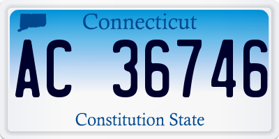 CT license plate AC36746