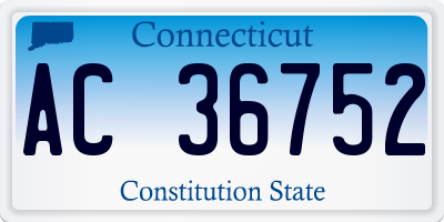 CT license plate AC36752