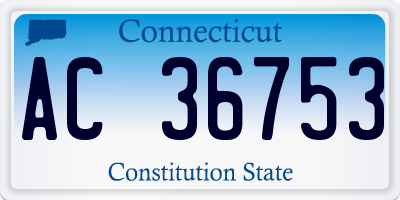 CT license plate AC36753