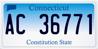CT license plate AC36771