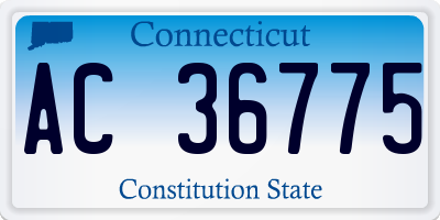 CT license plate AC36775