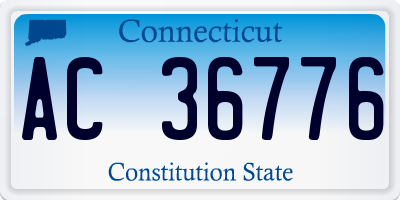 CT license plate AC36776
