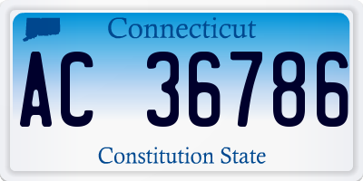 CT license plate AC36786