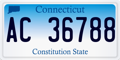 CT license plate AC36788