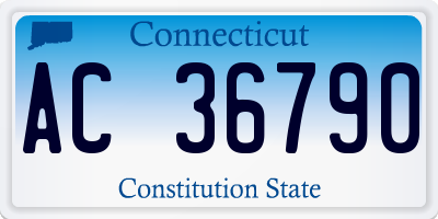 CT license plate AC36790