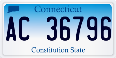 CT license plate AC36796