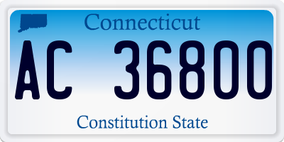 CT license plate AC36800