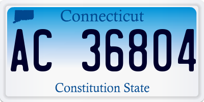 CT license plate AC36804