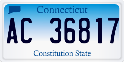 CT license plate AC36817