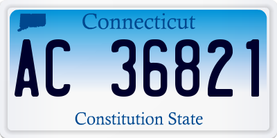 CT license plate AC36821