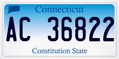 CT license plate AC36822