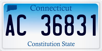 CT license plate AC36831