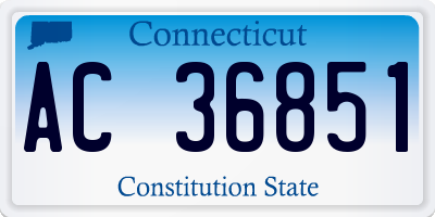 CT license plate AC36851