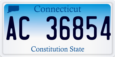 CT license plate AC36854