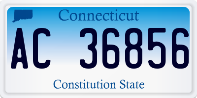 CT license plate AC36856