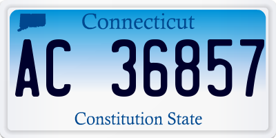 CT license plate AC36857
