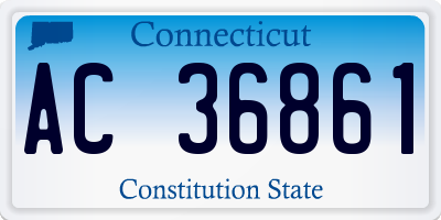 CT license plate AC36861