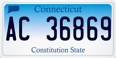 CT license plate AC36869