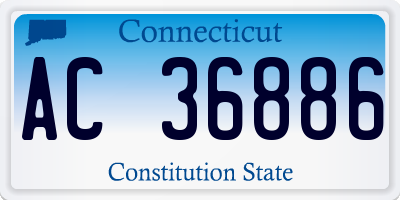 CT license plate AC36886