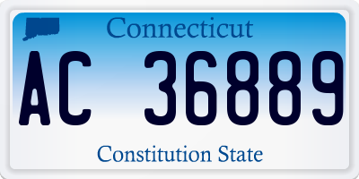 CT license plate AC36889