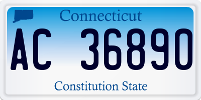 CT license plate AC36890