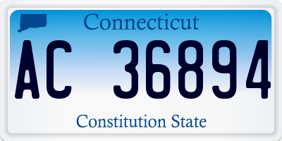 CT license plate AC36894