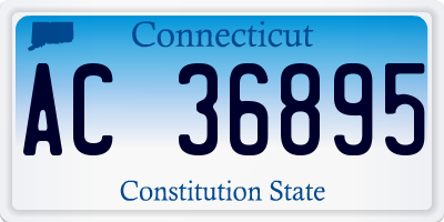 CT license plate AC36895