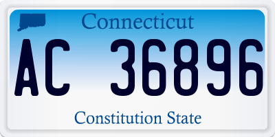 CT license plate AC36896