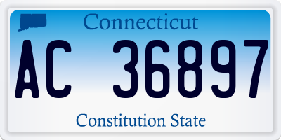 CT license plate AC36897