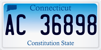 CT license plate AC36898