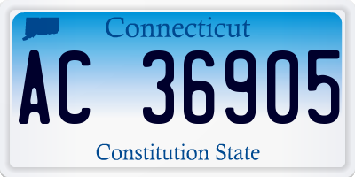 CT license plate AC36905