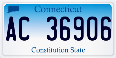 CT license plate AC36906