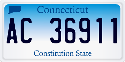 CT license plate AC36911