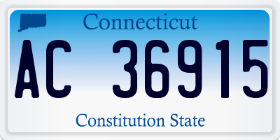 CT license plate AC36915